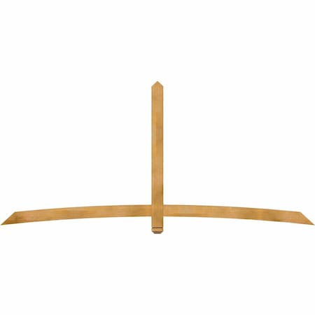 Ekena Millwork Bellingham Rough Sawn Timber Gable Bracket, Western Red Cedar, 108"W x 49"H x 2"D x 4"F, 11/12 Pitch GBW108X49X0204BEL00RWR